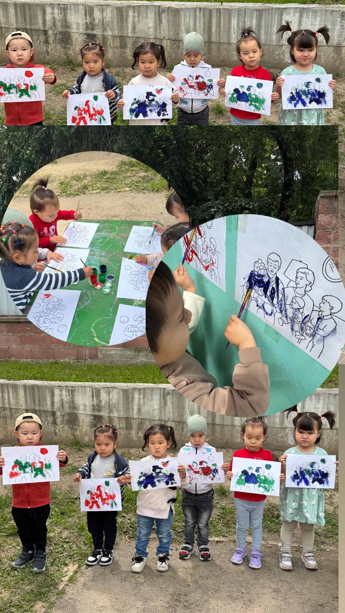 🎨👨‍👩‍👧‍👦 «Ботақан» кіші тобында «Менің бақытты отбасым» атты сурет көрмесі